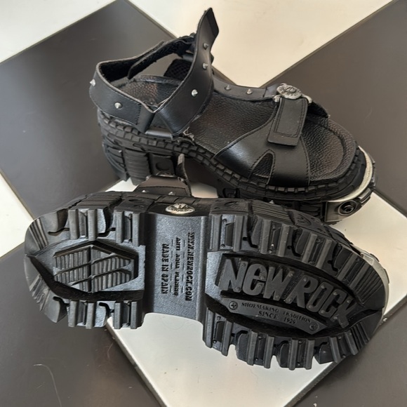 NEW ROCK PLATFORM SANDALS BLACK TANK M-BIOS130-C7 - Picture 7 of 11